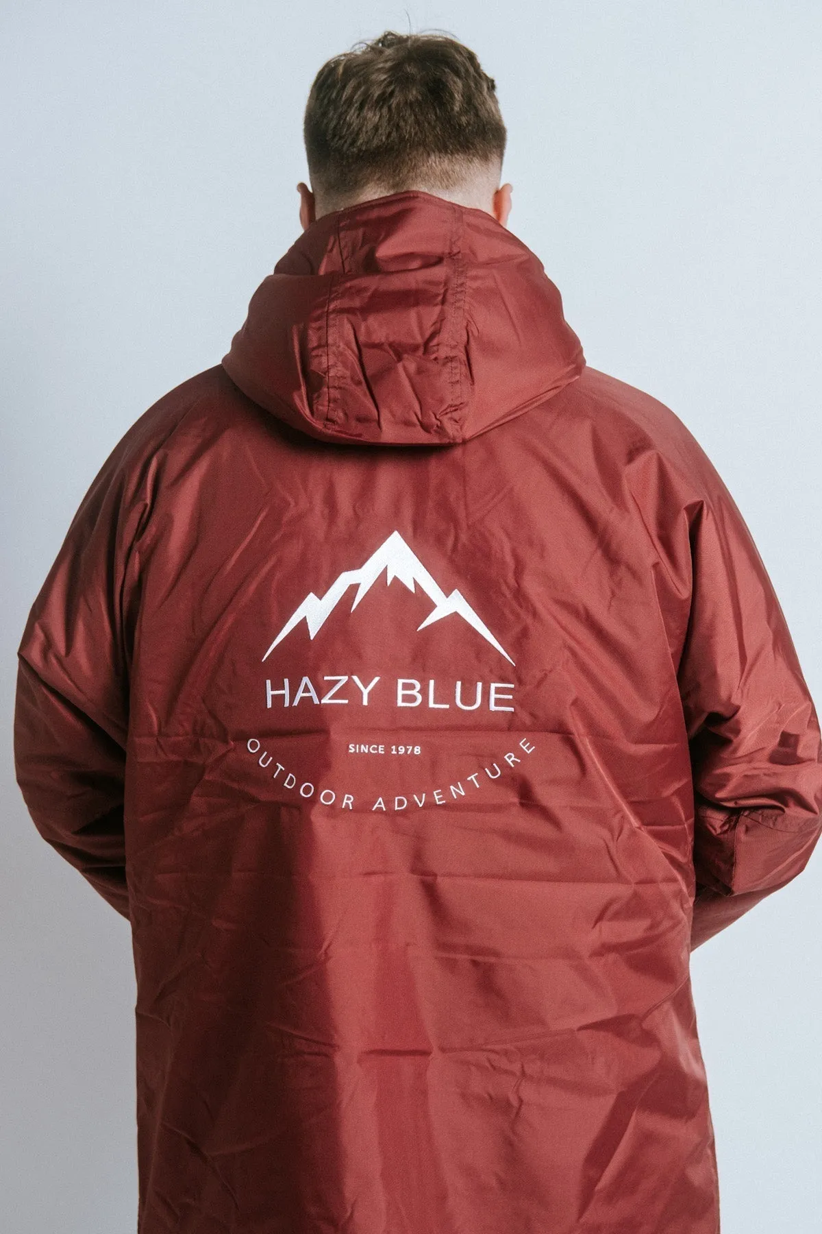 Hazy Blue Waterproof Adults All Weather Changing Robe - Newquay