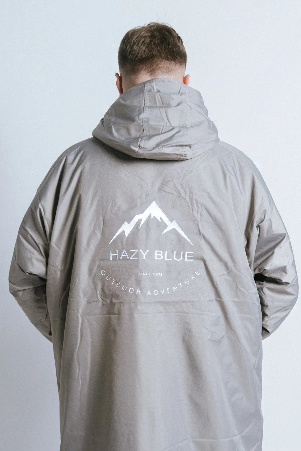 Hazy Blue Waterproof Adults All Weather Changing Robe - Newquay