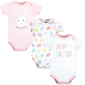 Hudson Baby Cotton Bodysuits, Happy Easter