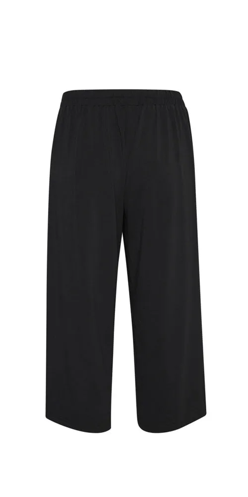 Kaffe Cropped Jersey Pants, black