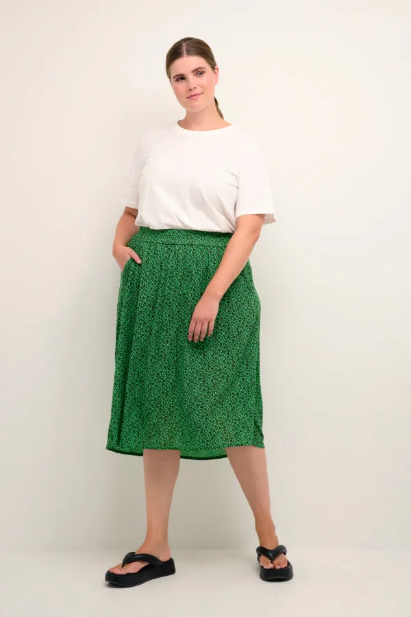 Kaffe Curve Ami Skirt in Green Flower