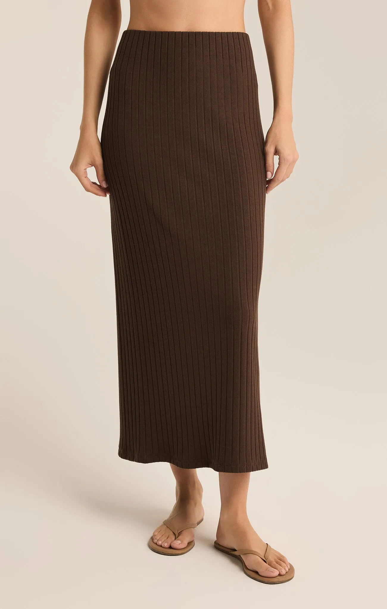 Louisa Rib Midi Skirt