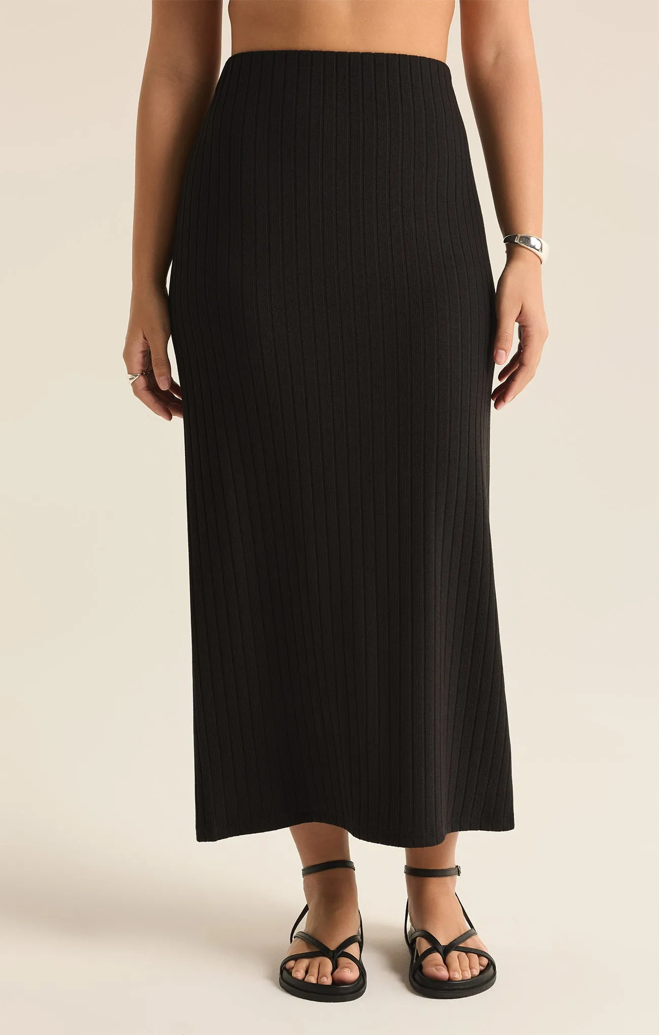 Louisa Rib Midi Skirt