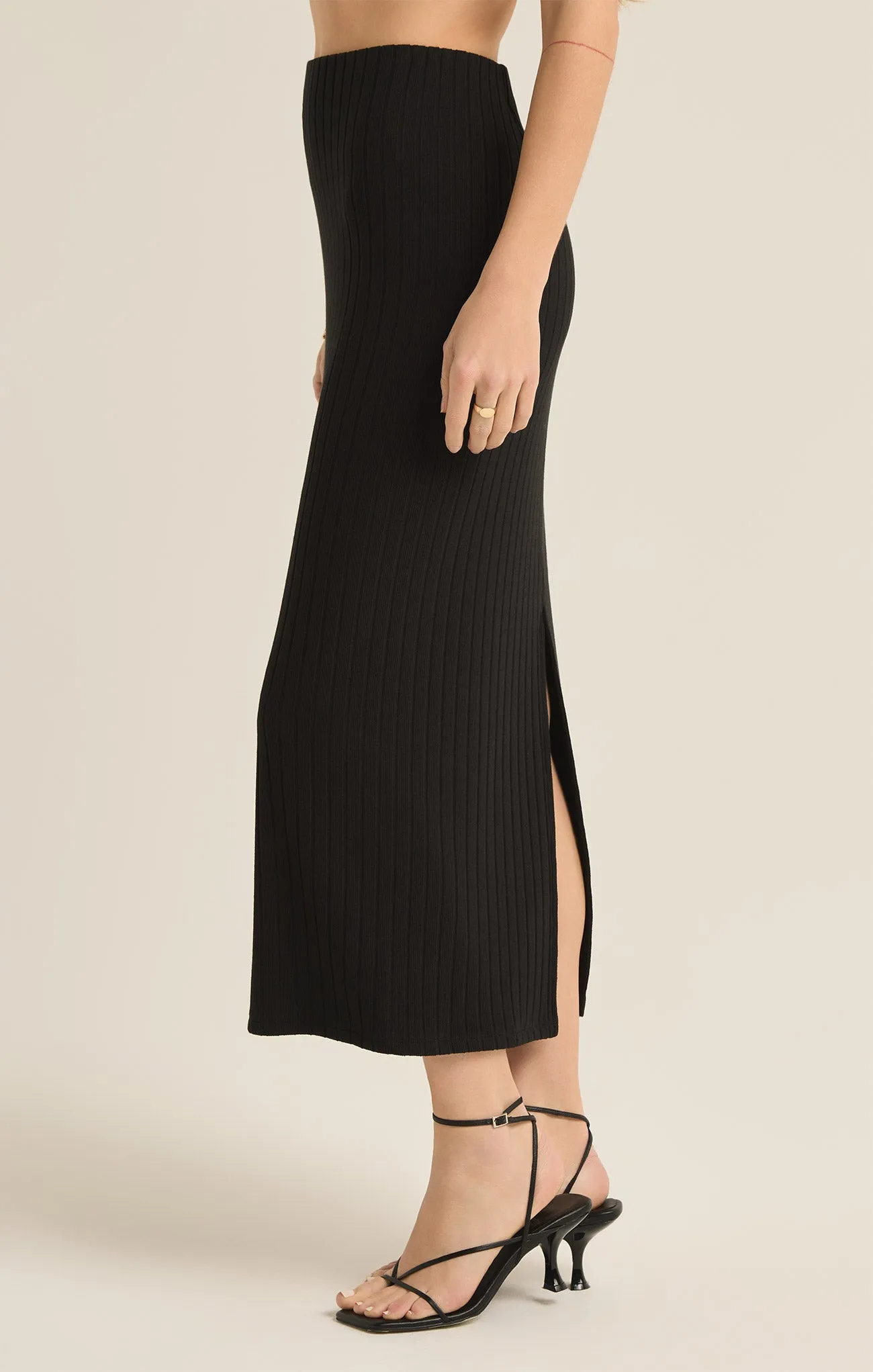 Louisa Rib Midi Skirt