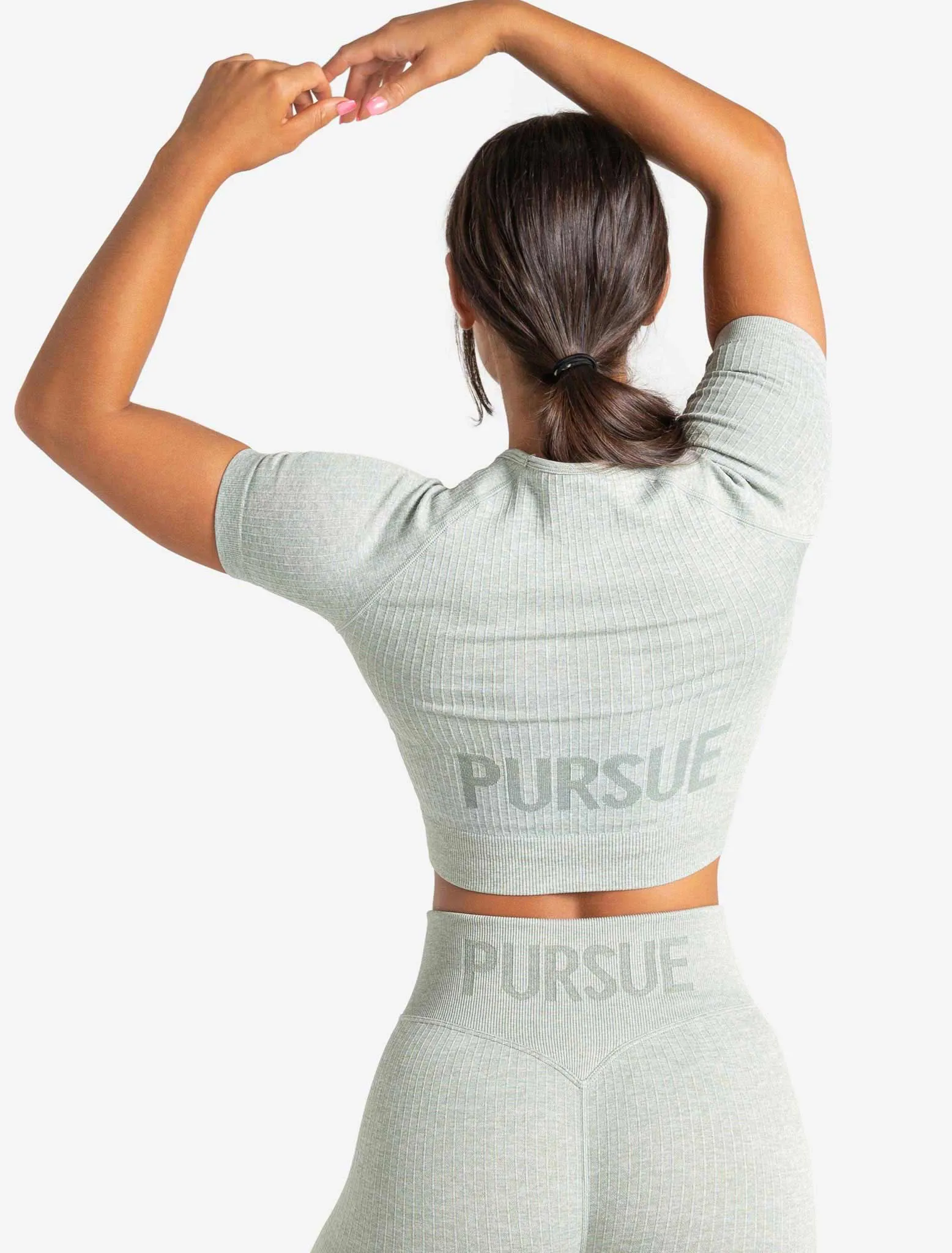 Lounge Seamless Crop T-Shirt - Sage Green