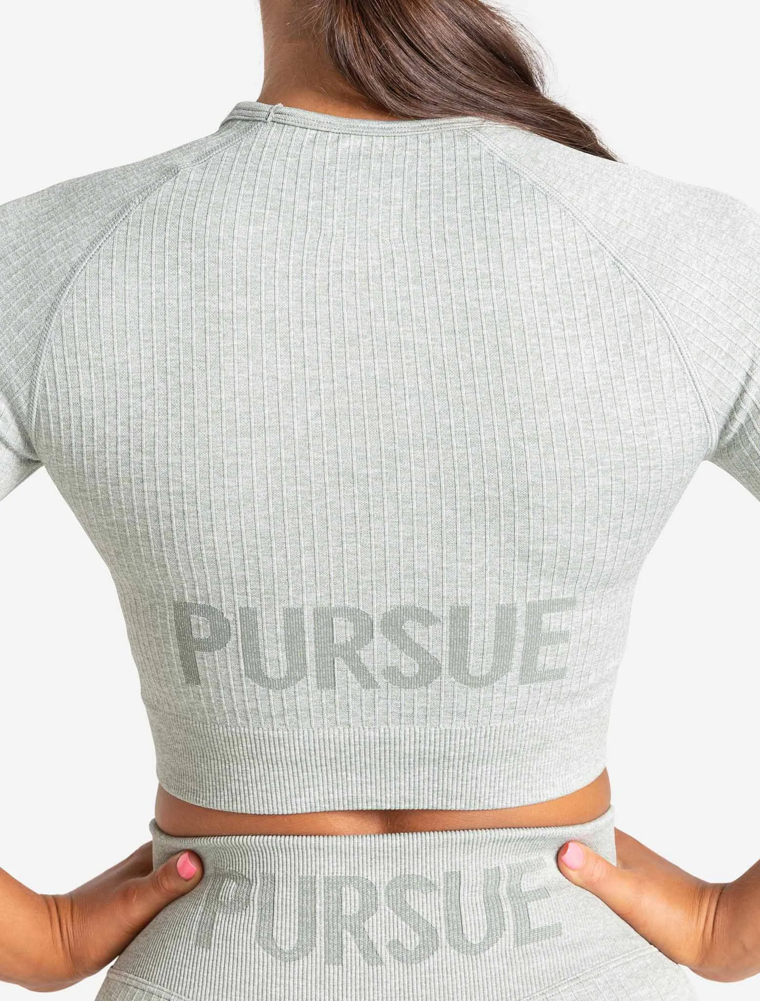 Lounge Seamless Crop T-Shirt - Sage Green