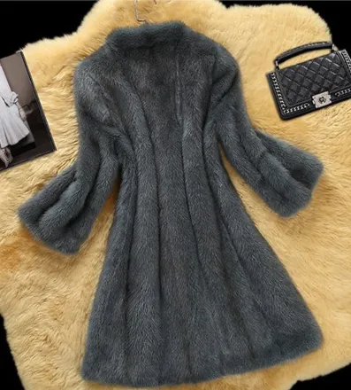 Luxury Winter women Real Mink fur coat Fashion Natural