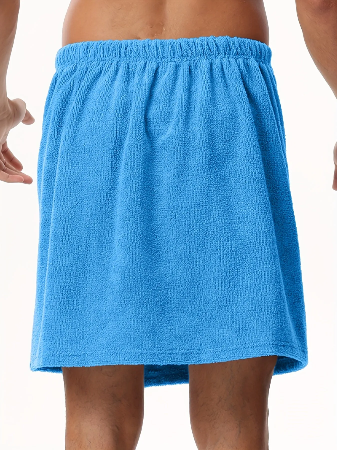 Mens Pocketed Bath Skirt Cozy Absorbent Pajama Bottom for PostBath