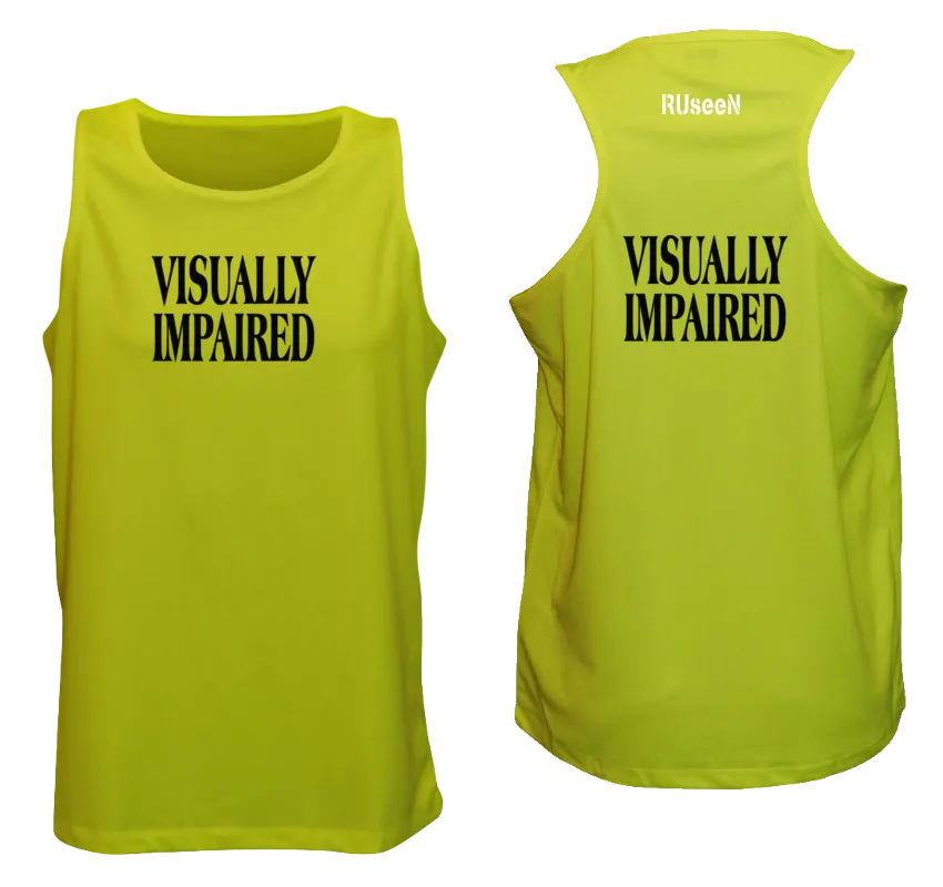 Men's VISUALLY IMPAIRED Tank Top - Reflective or Black Text