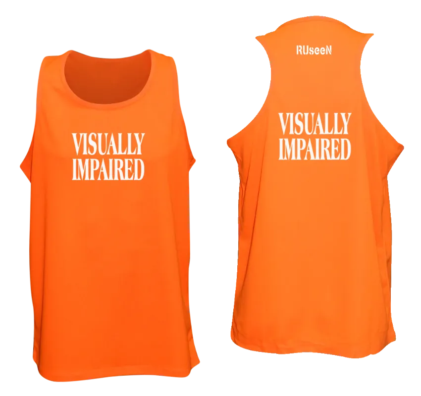 Men's VISUALLY IMPAIRED Tank Top - Reflective or Black Text