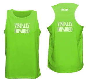 Men's VISUALLY IMPAIRED Tank Top - Reflective or Black Text