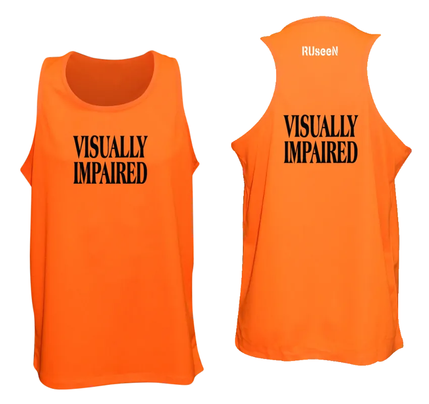 Men's VISUALLY IMPAIRED Tank Top - Reflective or Black Text