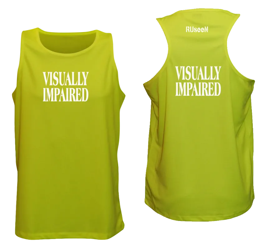 Men's VISUALLY IMPAIRED Tank Top - Reflective or Black Text