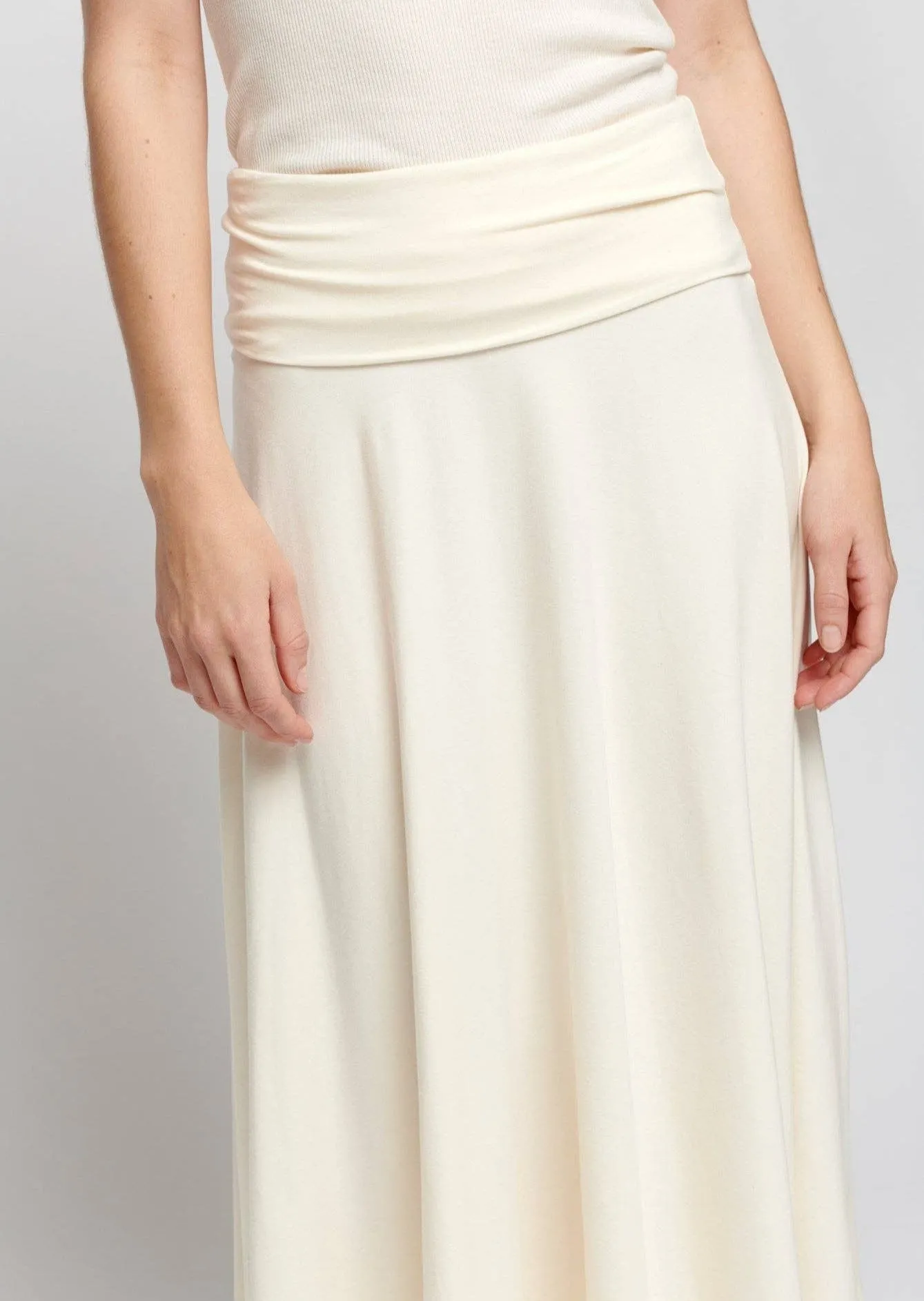 Midi Waistband Jersey Skirt