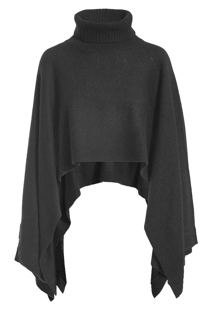 Minnie Rose Cashmere Blend Turtleneck Pop Over Sweater