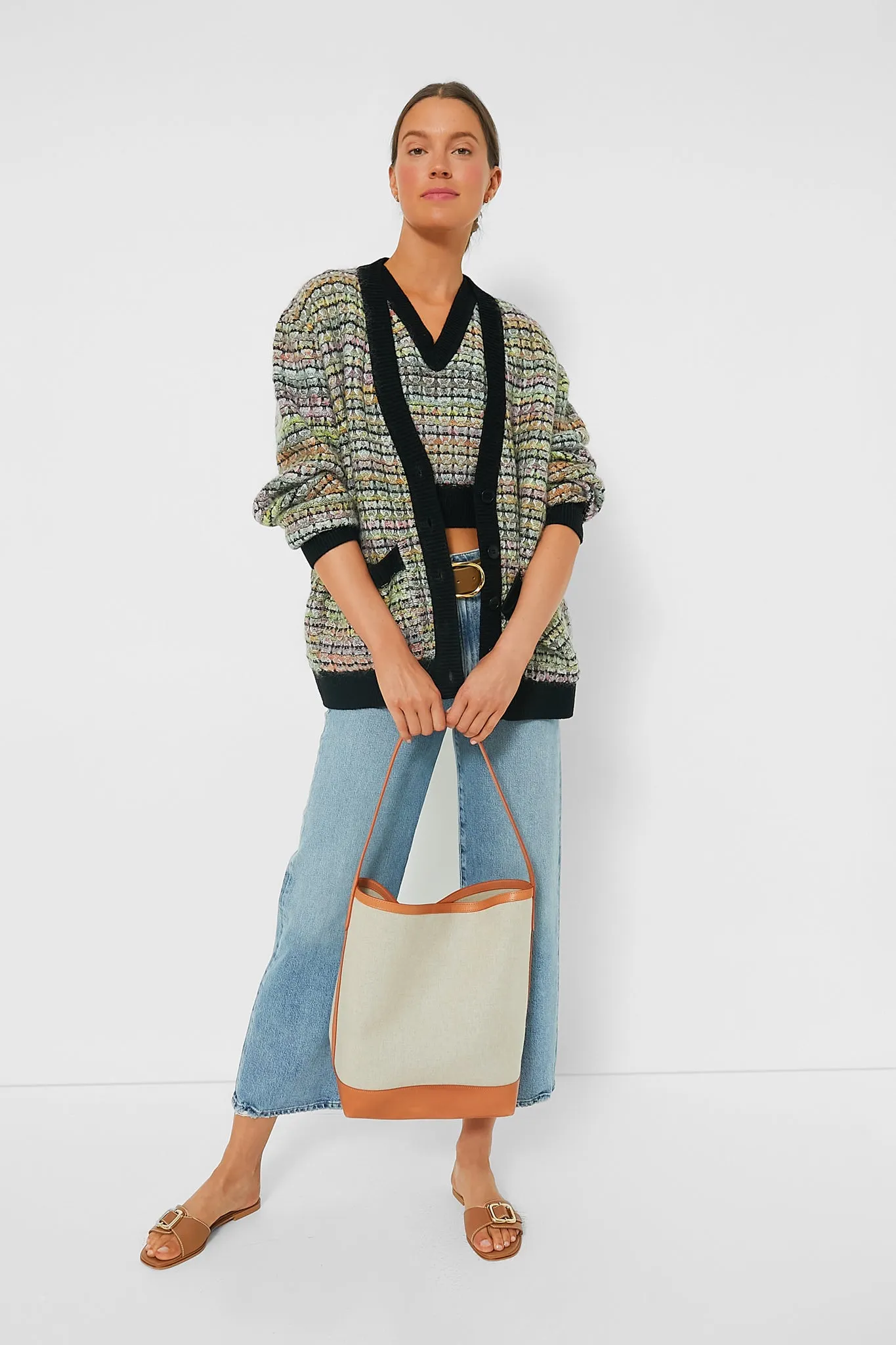 Multicolored Tweed Vest