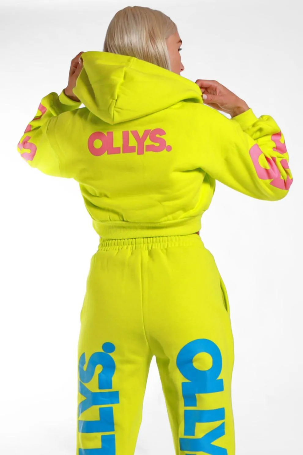 OLLYS. Lime Green Logo Chunky Hoodie