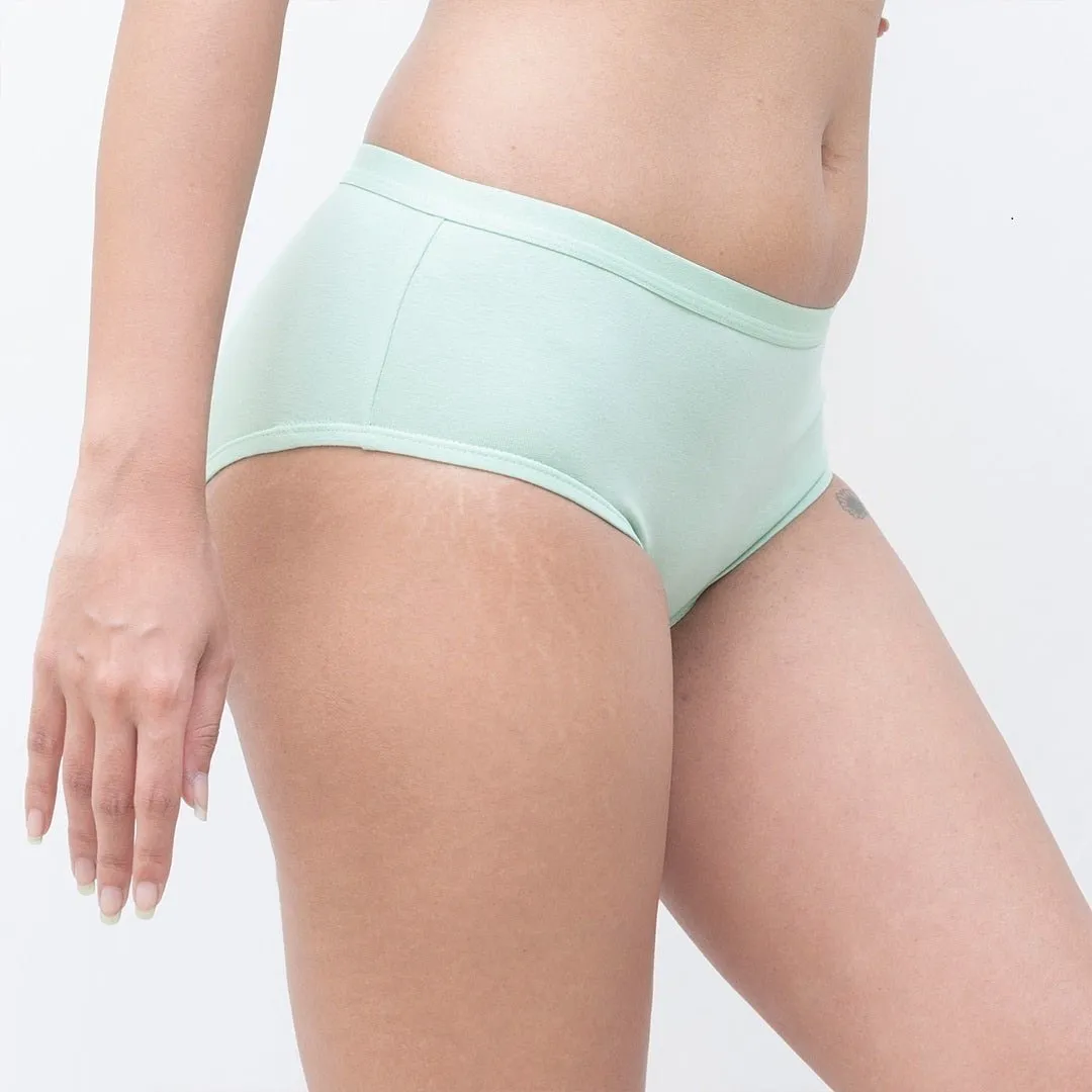 Organic Everyday Hipster Panty- Greenfig (3pc)