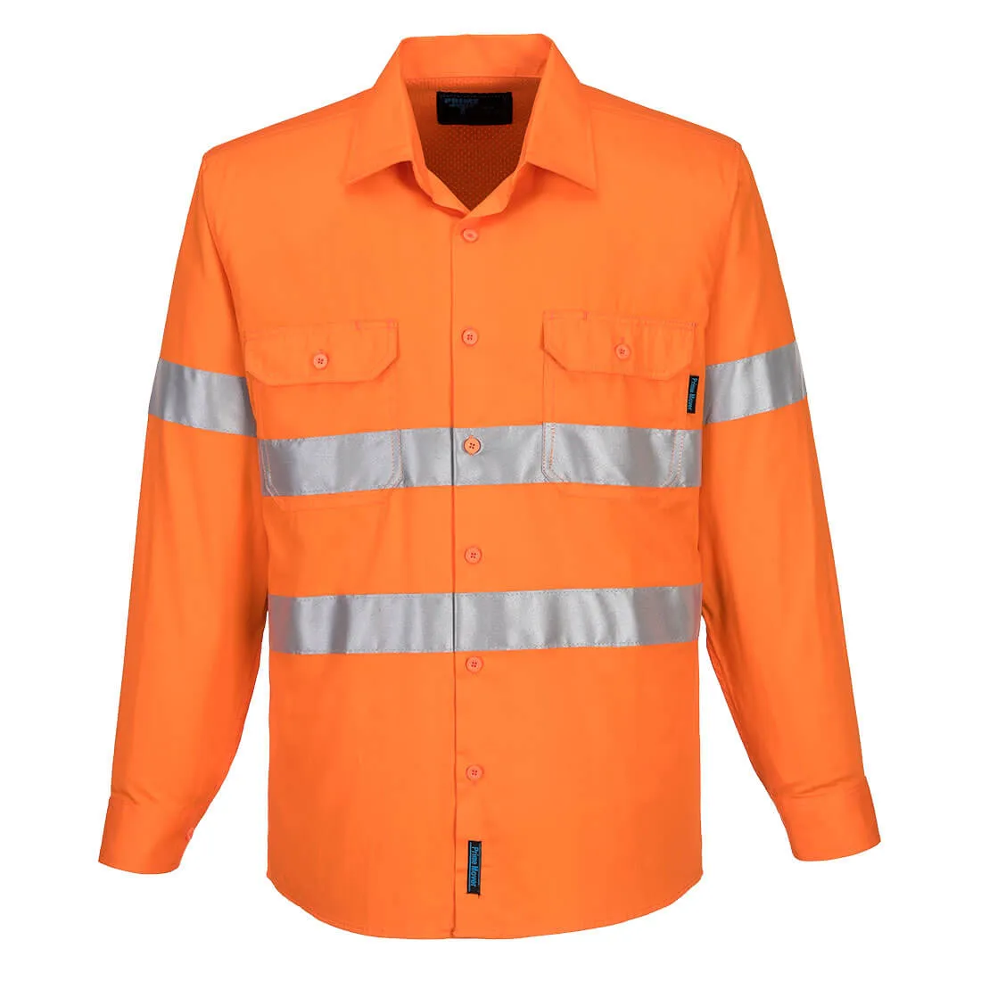 Portwest Hi-Vis Lightweight Long Sleeve Shirt with Tape (MA301)