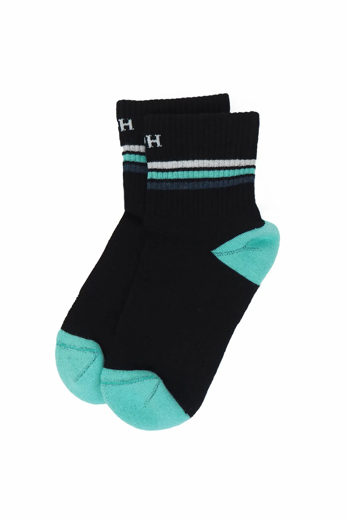 Quarter Crew Organic Men's Sport Socks - Black