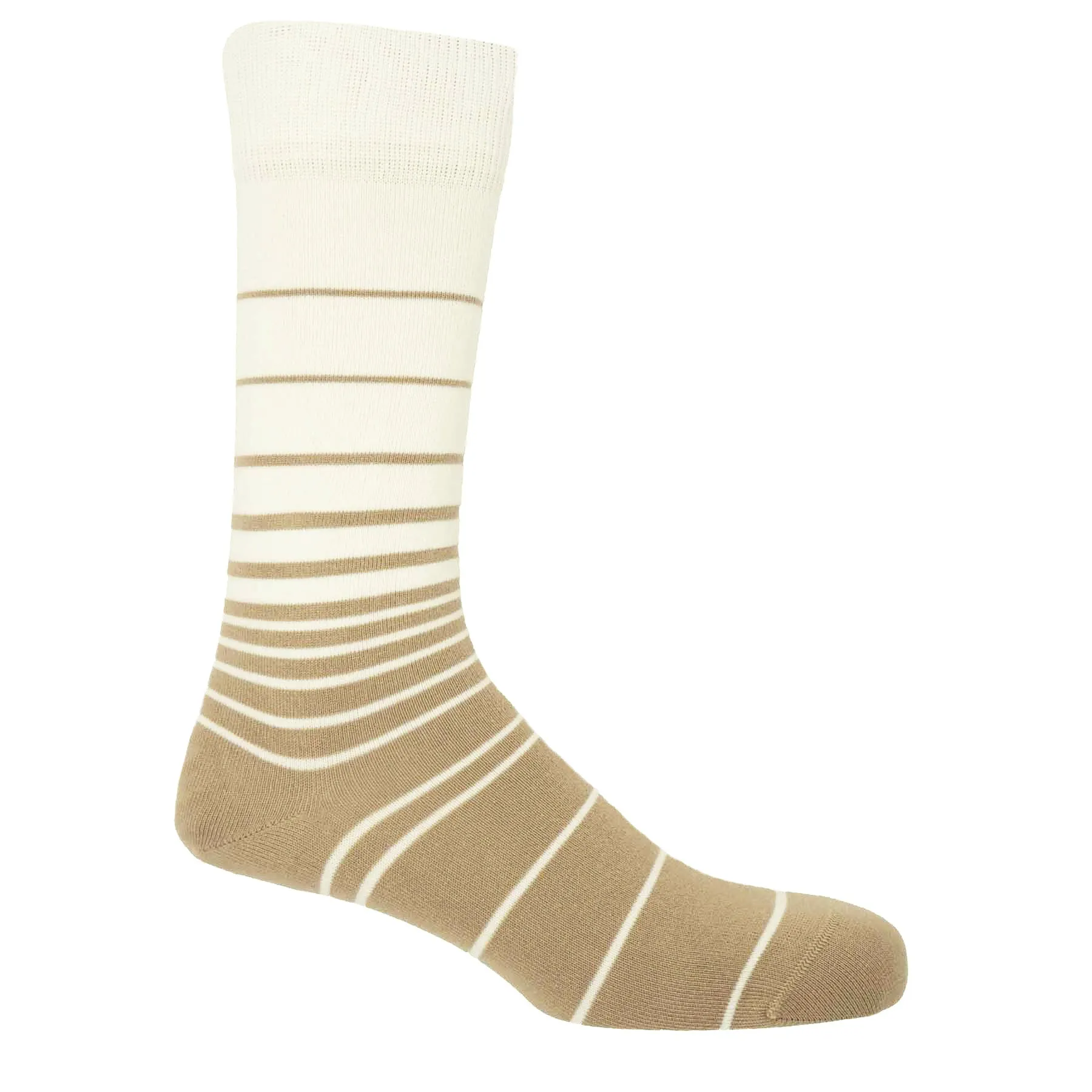 Retro Stripe Men's Socks - Cream