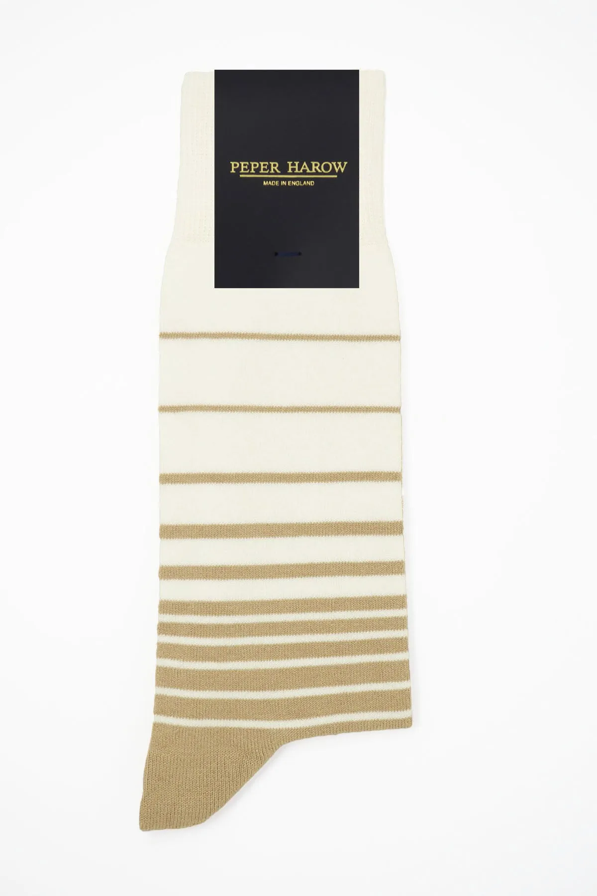 Retro Stripe Men's Socks - Cream