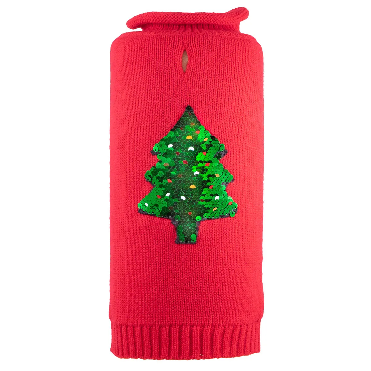 Reverse Sequins Tree Dog Sweater