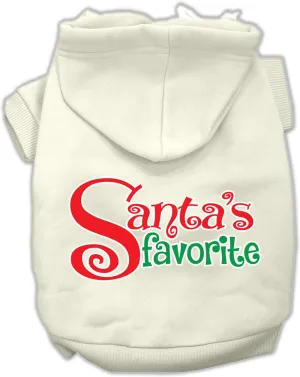 Santas Favorite Screen Print Pet Hoodie Cream Xxxl (20)