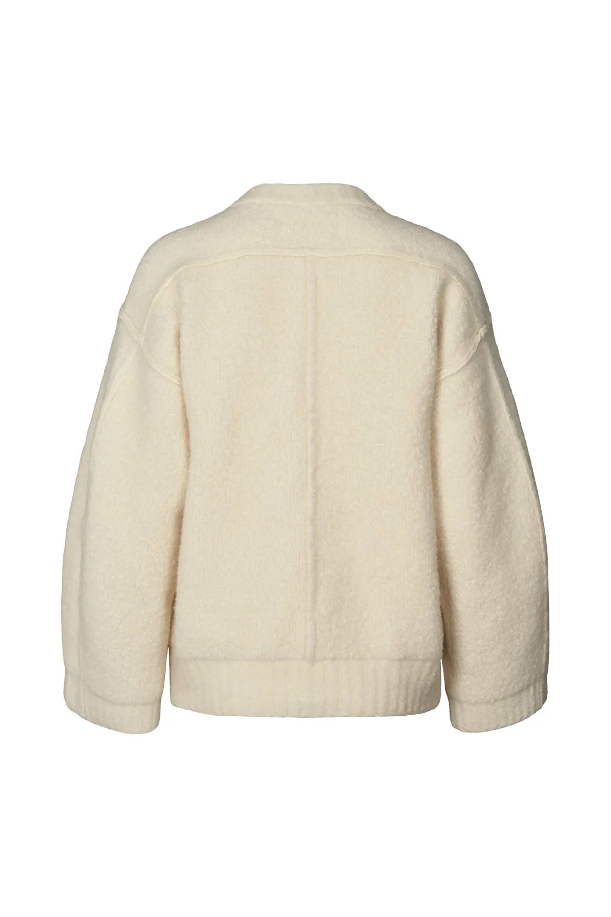 Sig - Sheep knit bomber jacket I Chalk