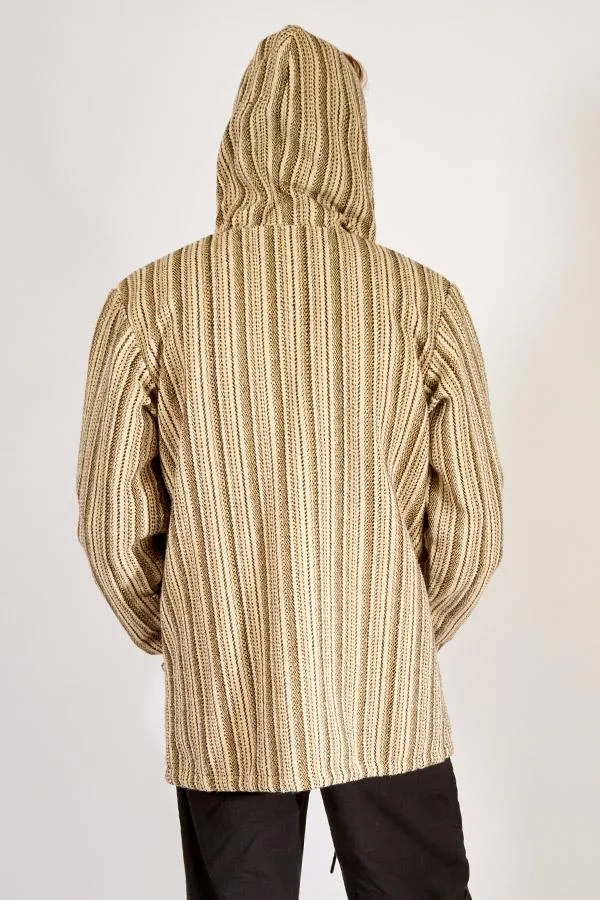 Soft-washed Striped Cotton Zip Hoodie