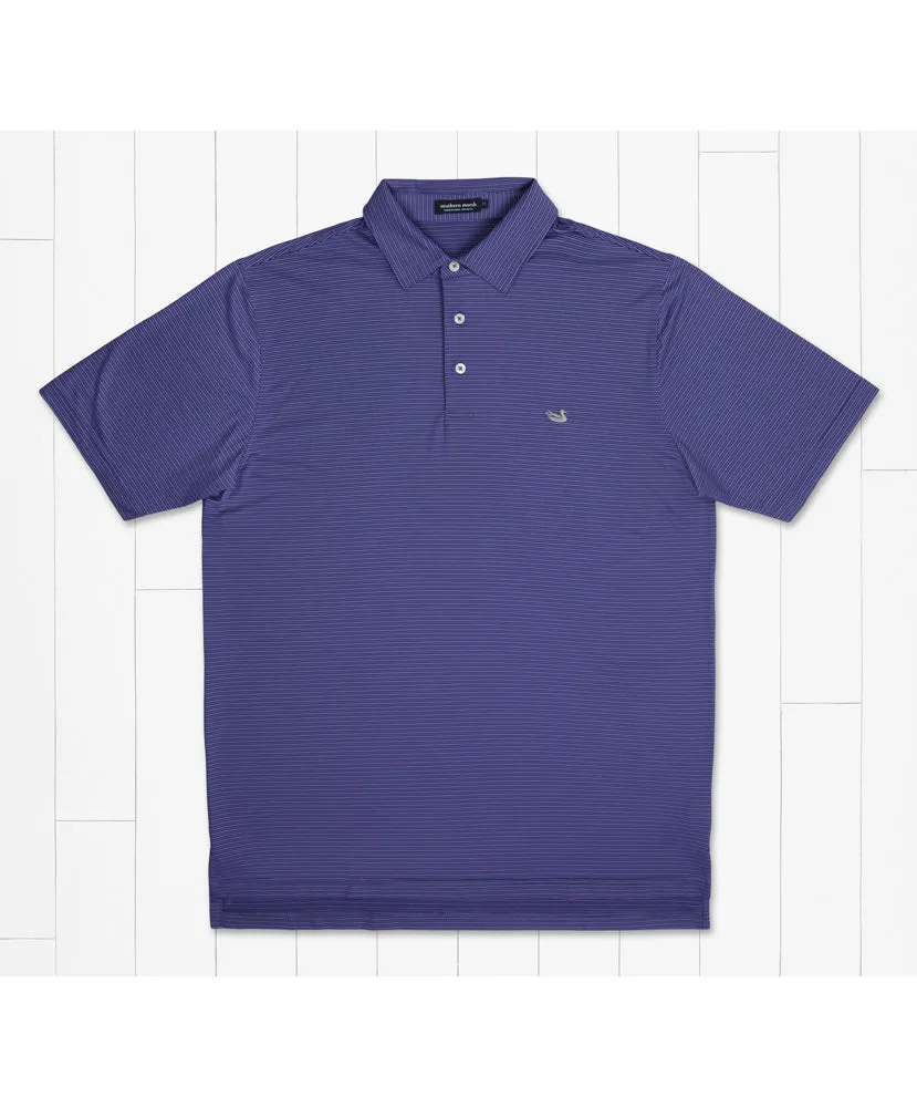 Southern Marsh - Bermuda Performance Polo - Clearwater Stripe