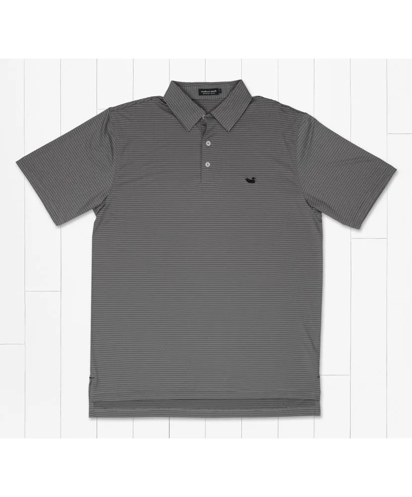 Southern Marsh - Bermuda Performance Polo - Clearwater Stripe