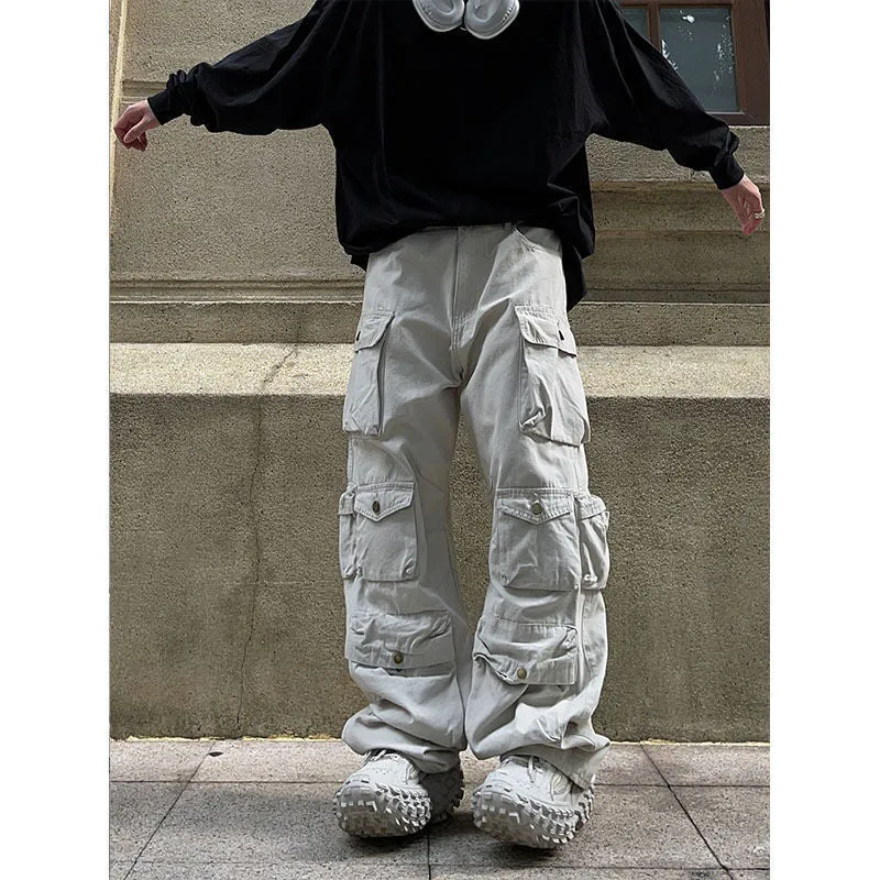 Street Multi-pocket Overalls Pants