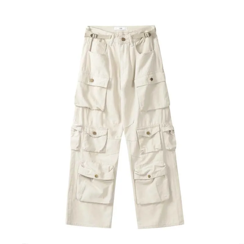 Street Multi-pocket Overalls Pants