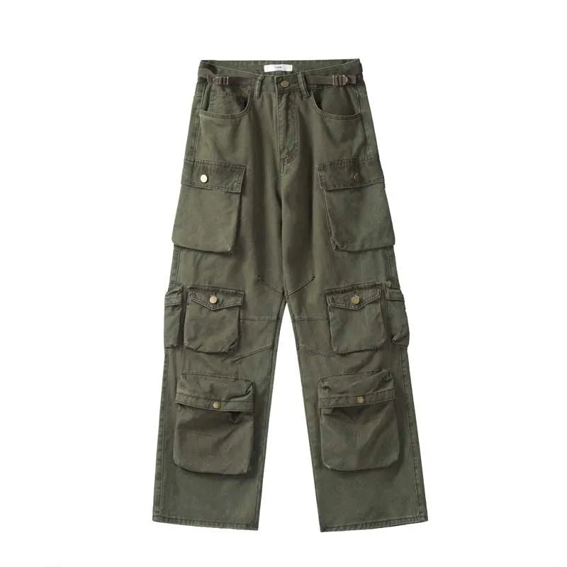 Street Multi-pocket Overalls Pants