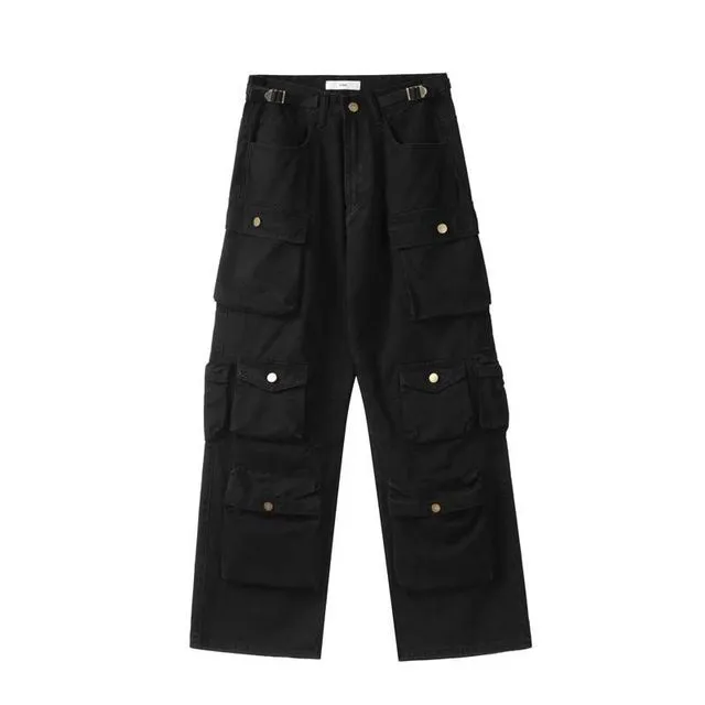 Street Multi-pocket Overalls Pants