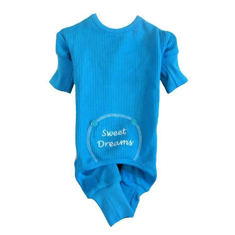 Sweet Dreams Dog Pajamas Blue