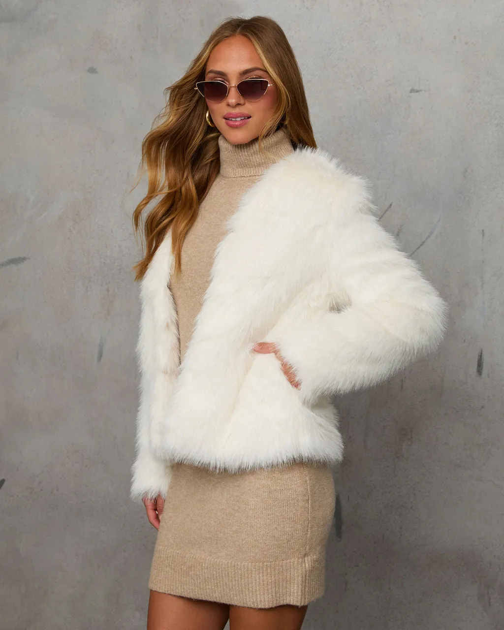 Warm Gather Faux Fur Coat