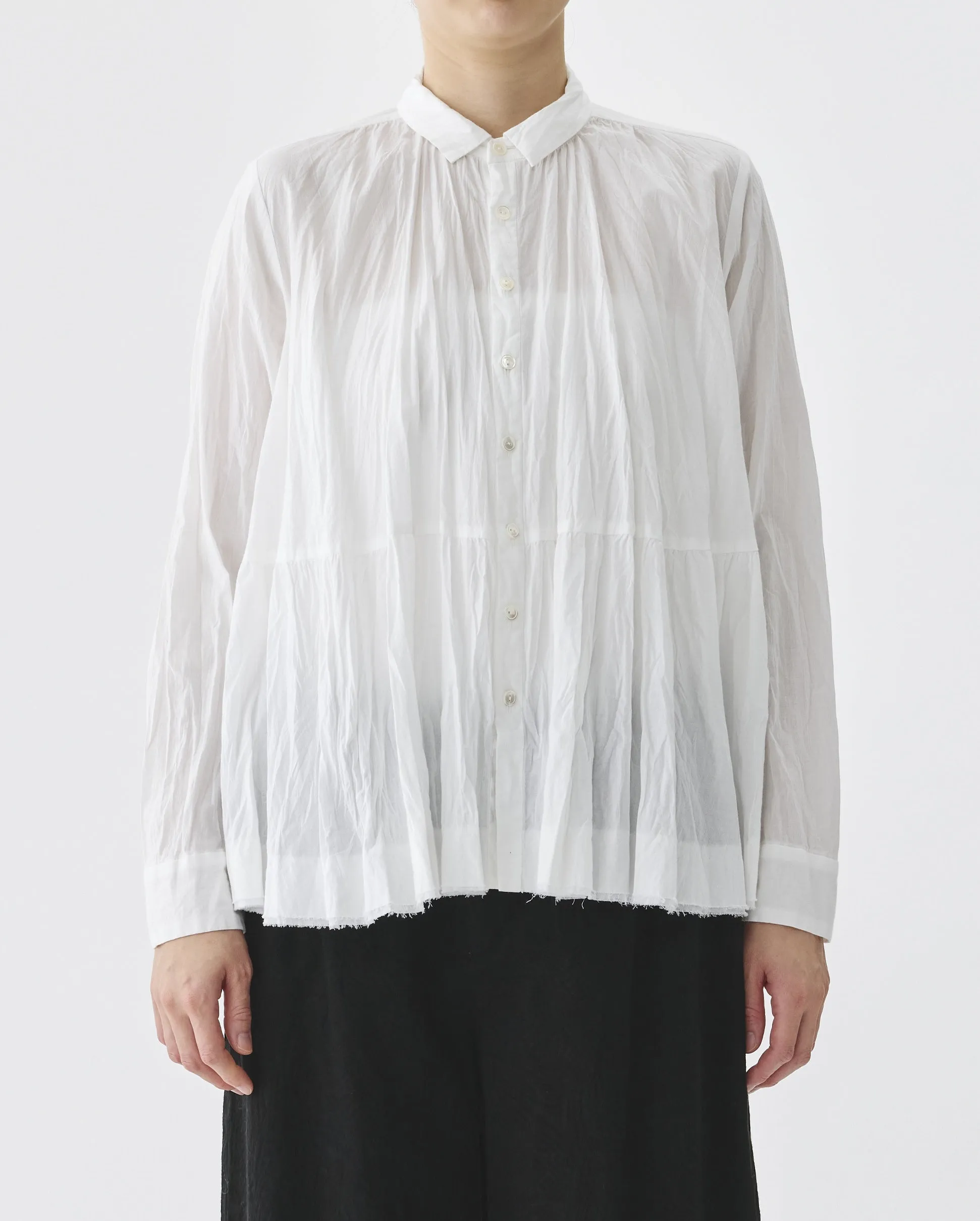 WASHED LAWN BLOUSE / OFF WHITE