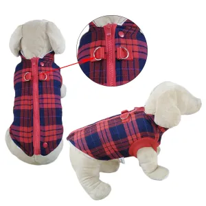 Winter Coat with Thick Fleece Zipper Closure and Leash Ring