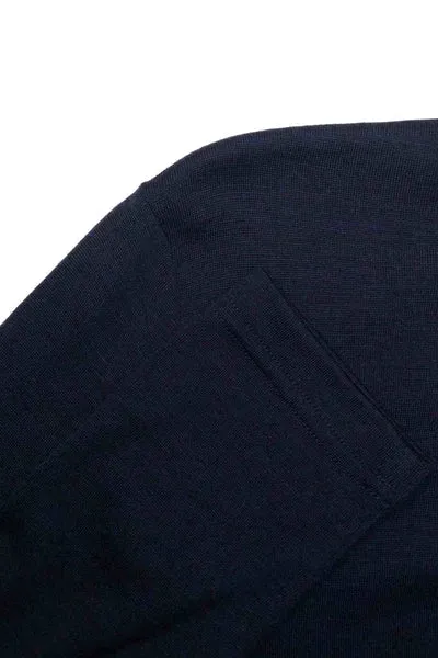 WOMENS 100% MERINO (210) LONG SLEEVE V NECK TOP NAVY