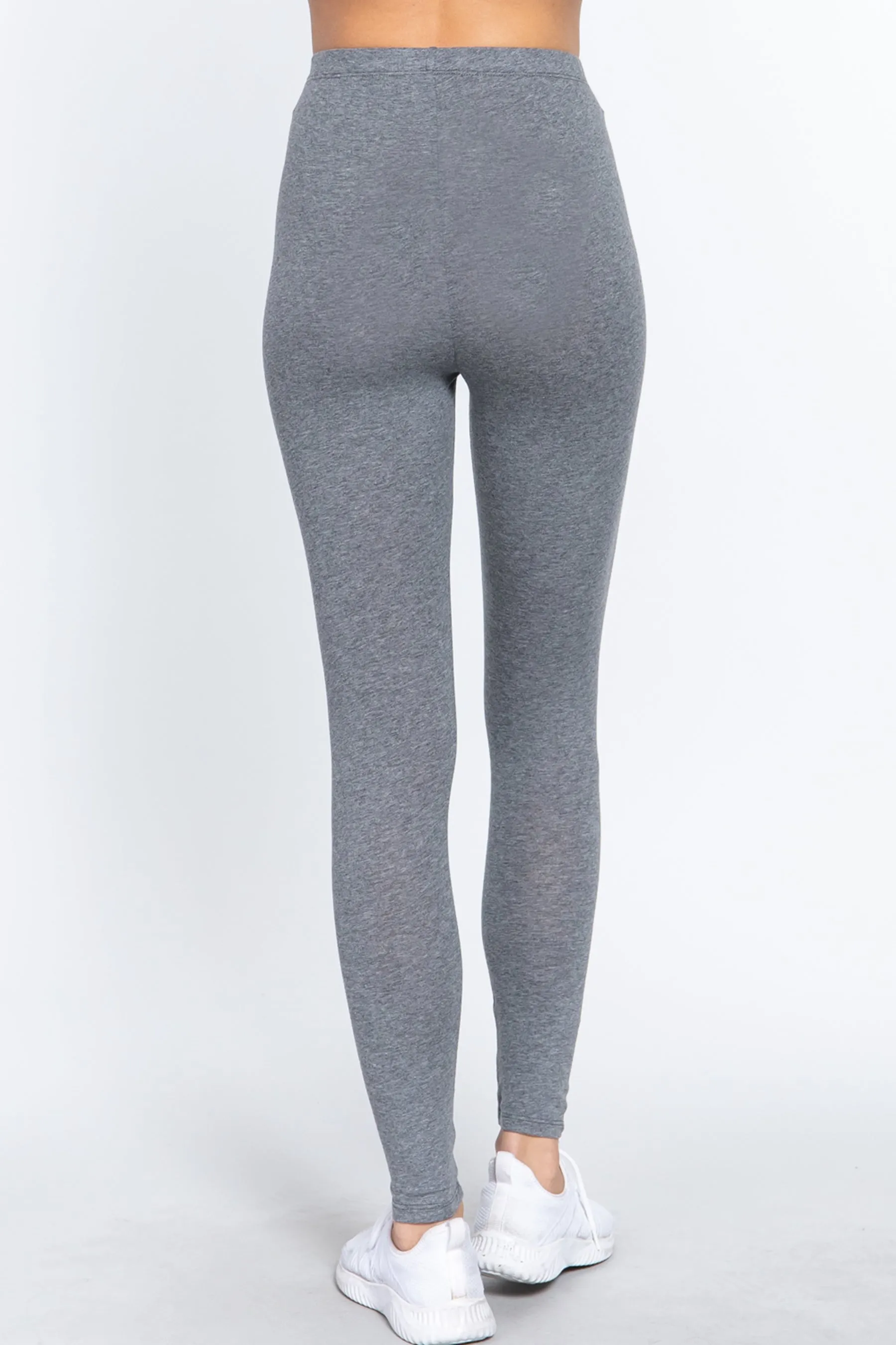 Women's Comfort Fit Cotton Spandex Basic Leggings