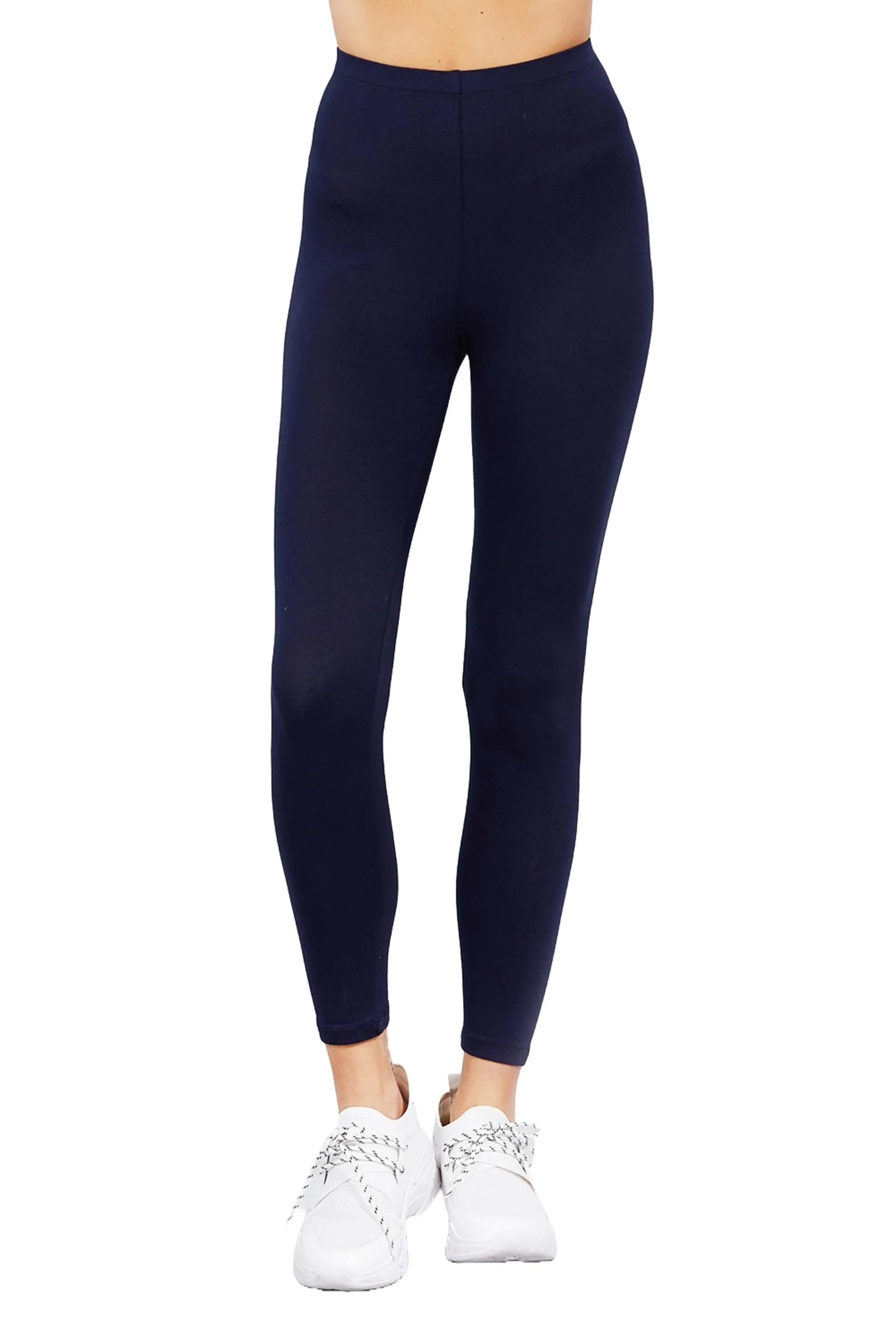 Women's Comfort Fit Cotton Spandex Basic Leggings