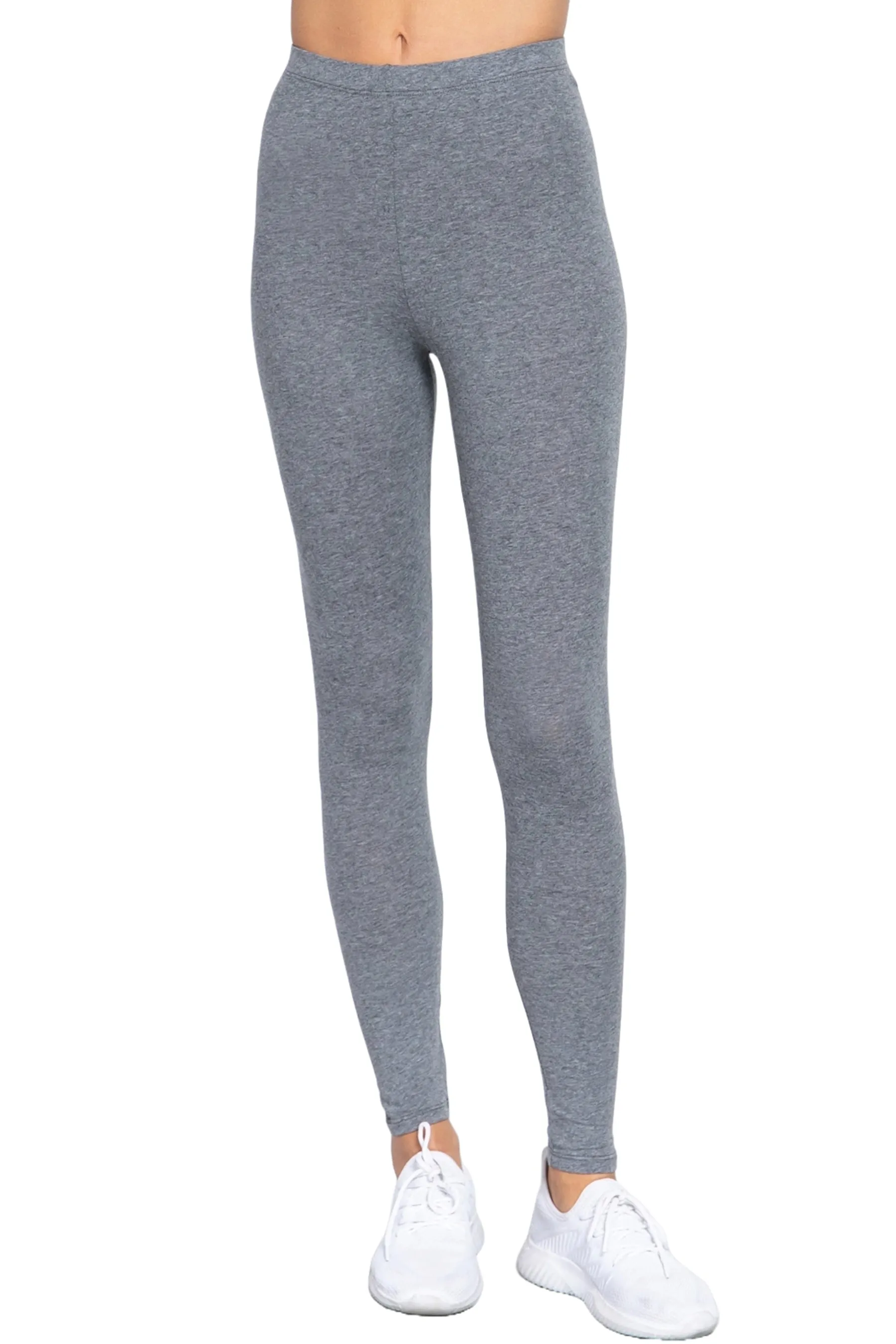 Women's Comfort Fit Cotton Spandex Basic Leggings