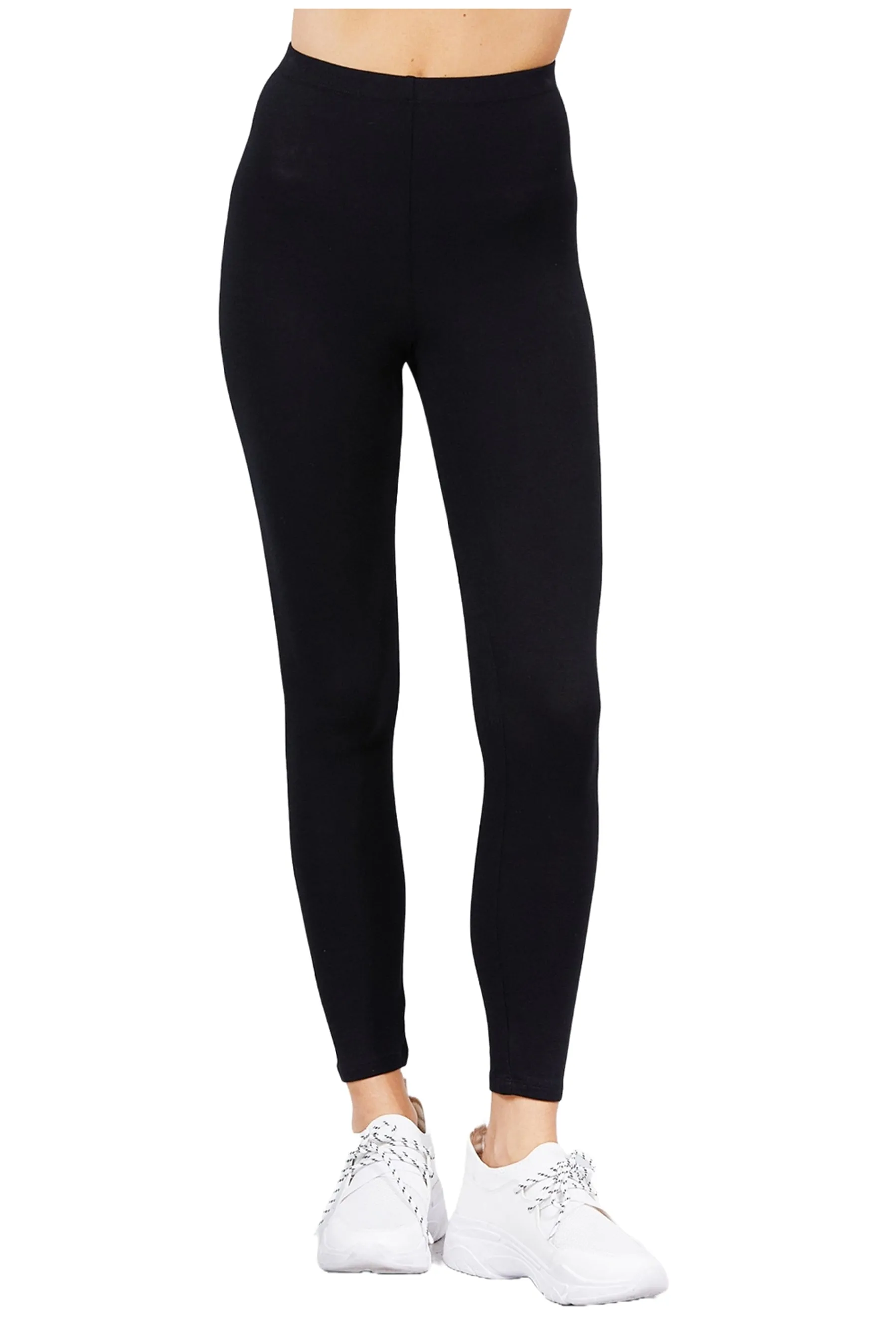 Women's Comfort Fit Cotton Spandex Basic Leggings