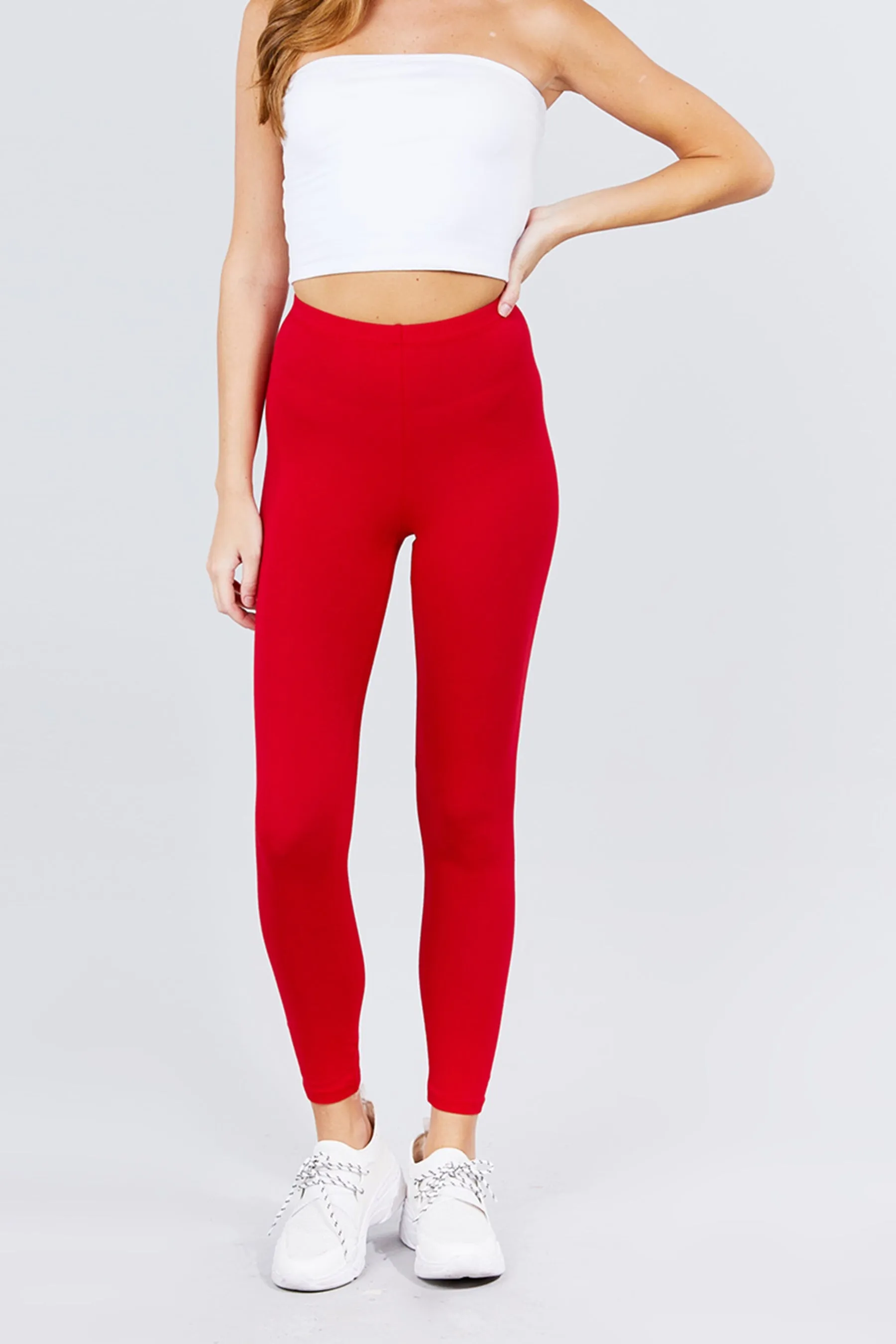 Women's Comfort Fit Cotton Spandex Basic Leggings