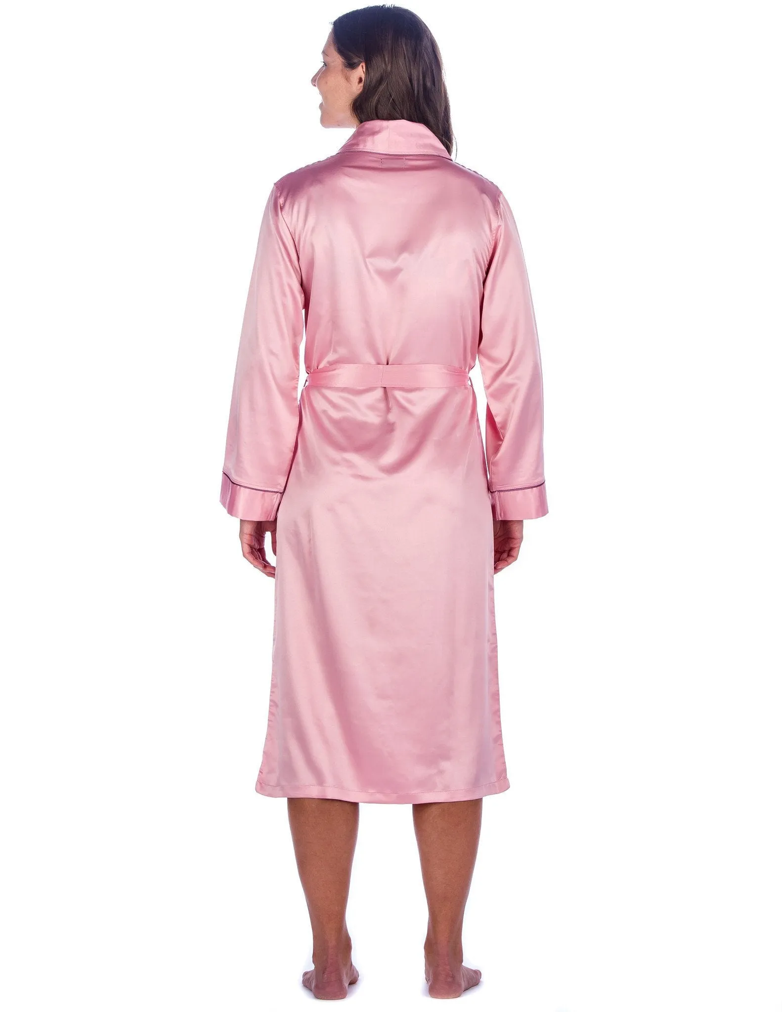 Women's Premium Satin Robe - Pink