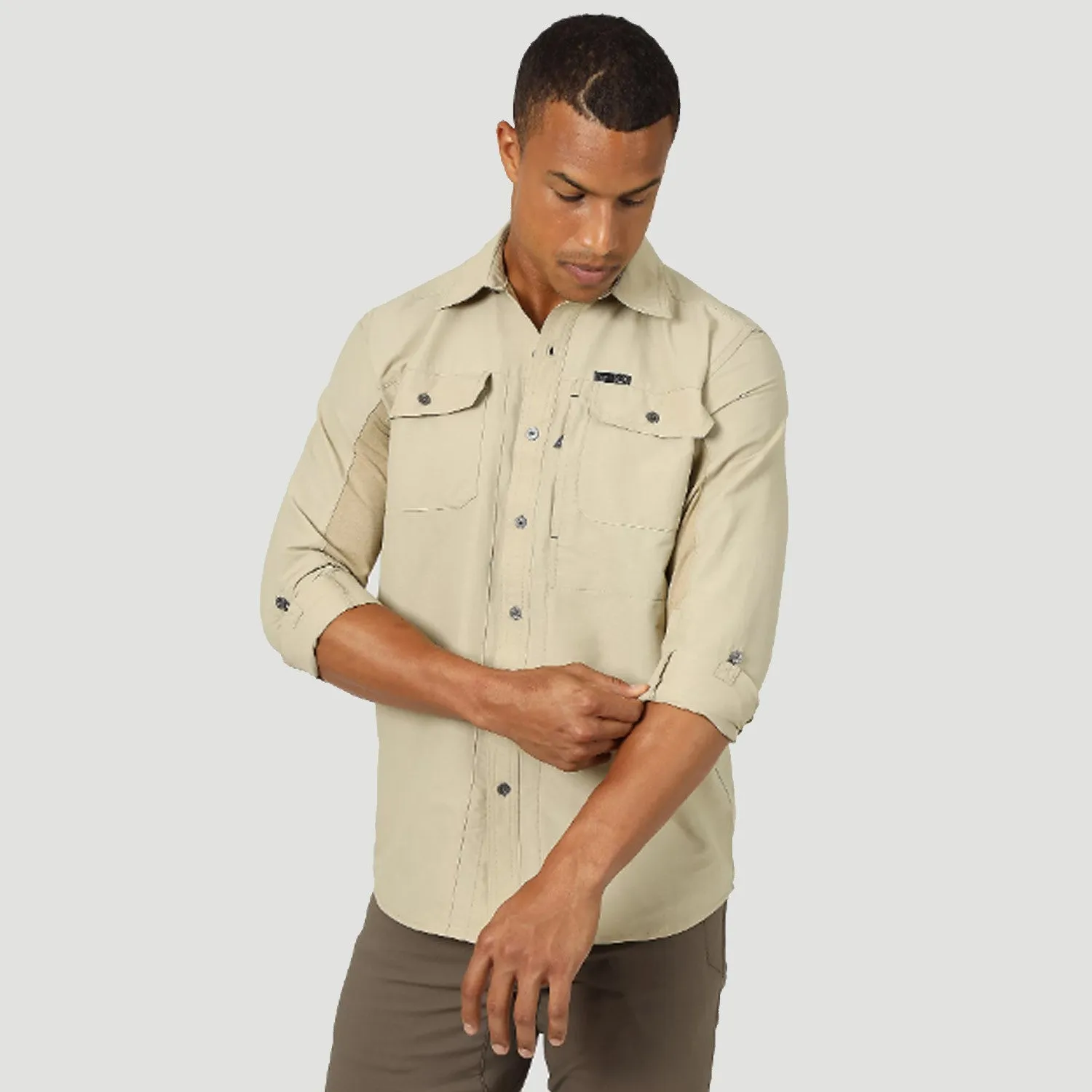 Wrangler ATG Men's Button-Down Long Sleeve Work Shirt